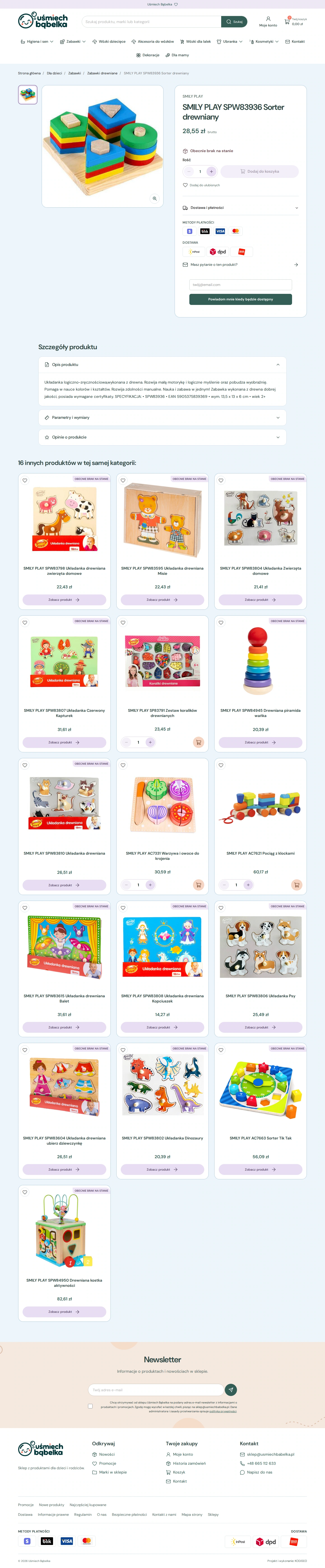 Uśmiech Bąbelka — Product page