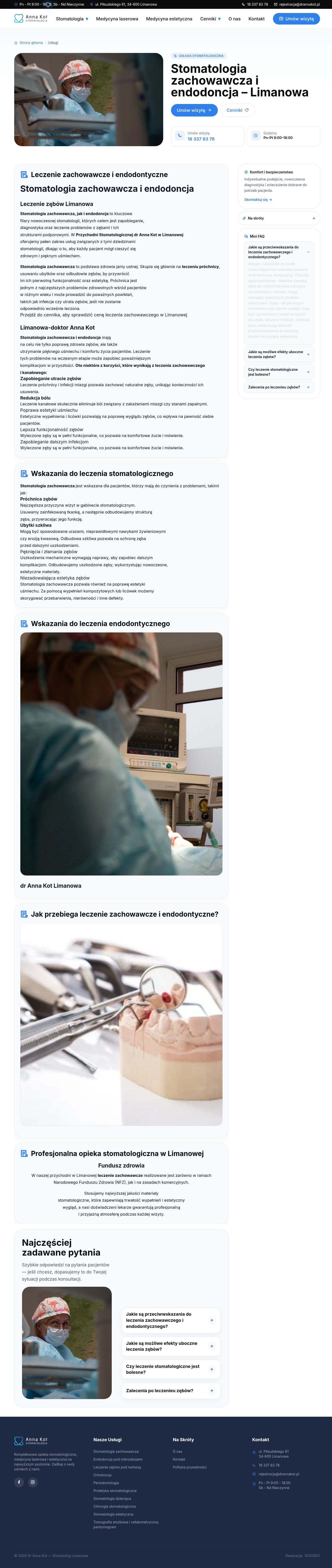 Dr Anna Kot — Podstrona usługi