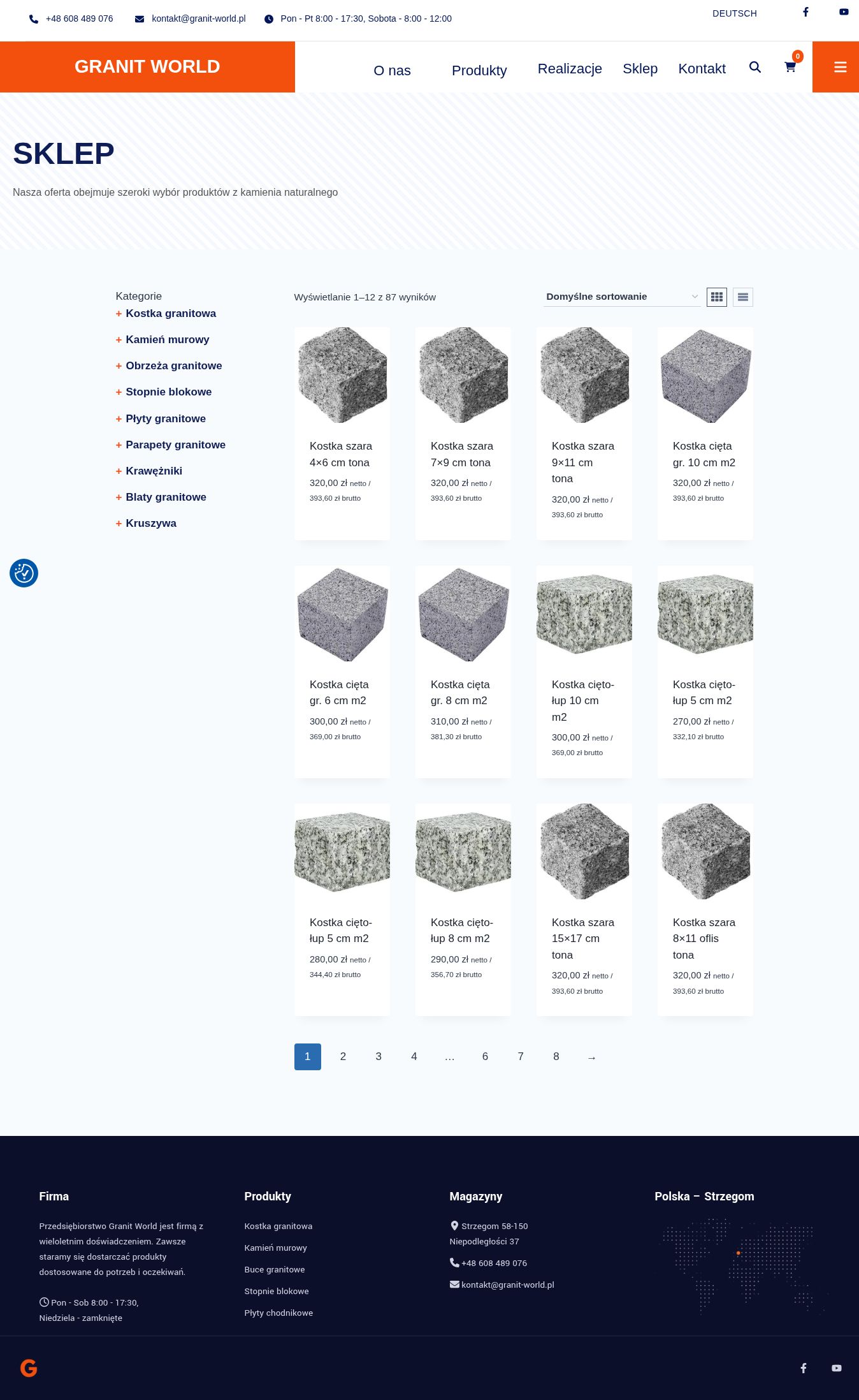 Granit World — Katalog produktów