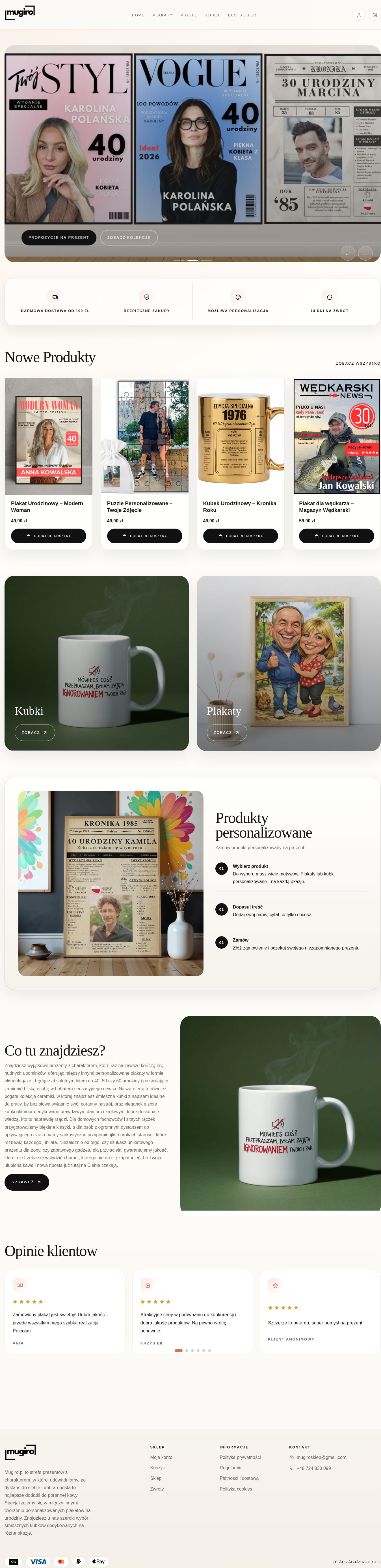 Mugiro — podgląd projektu
