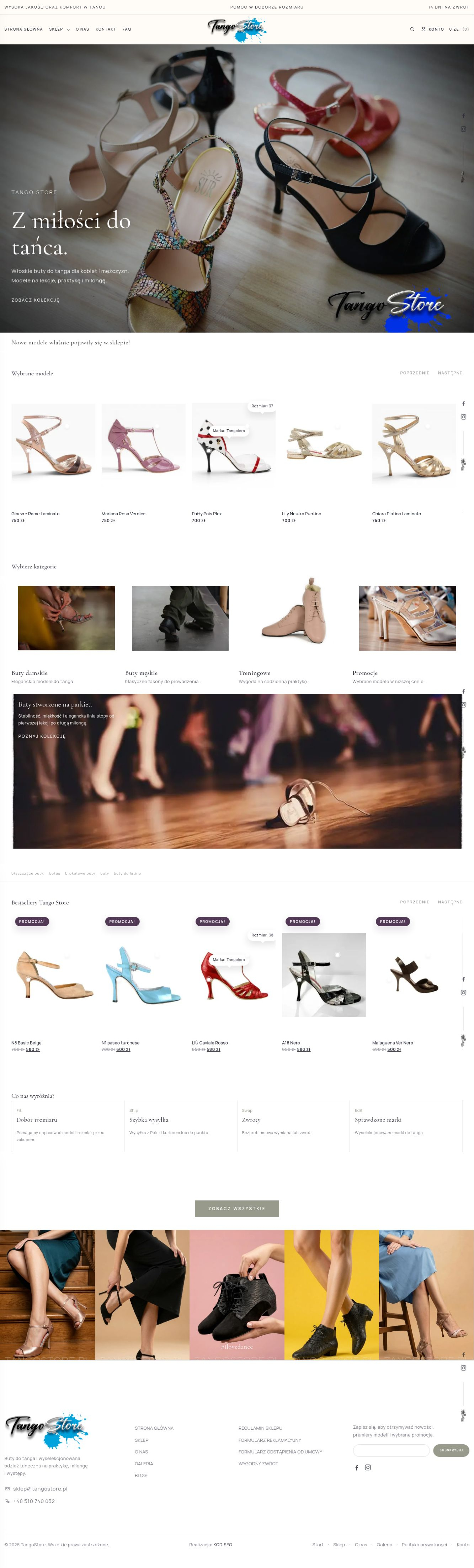 TangoStore — podgląd projektu